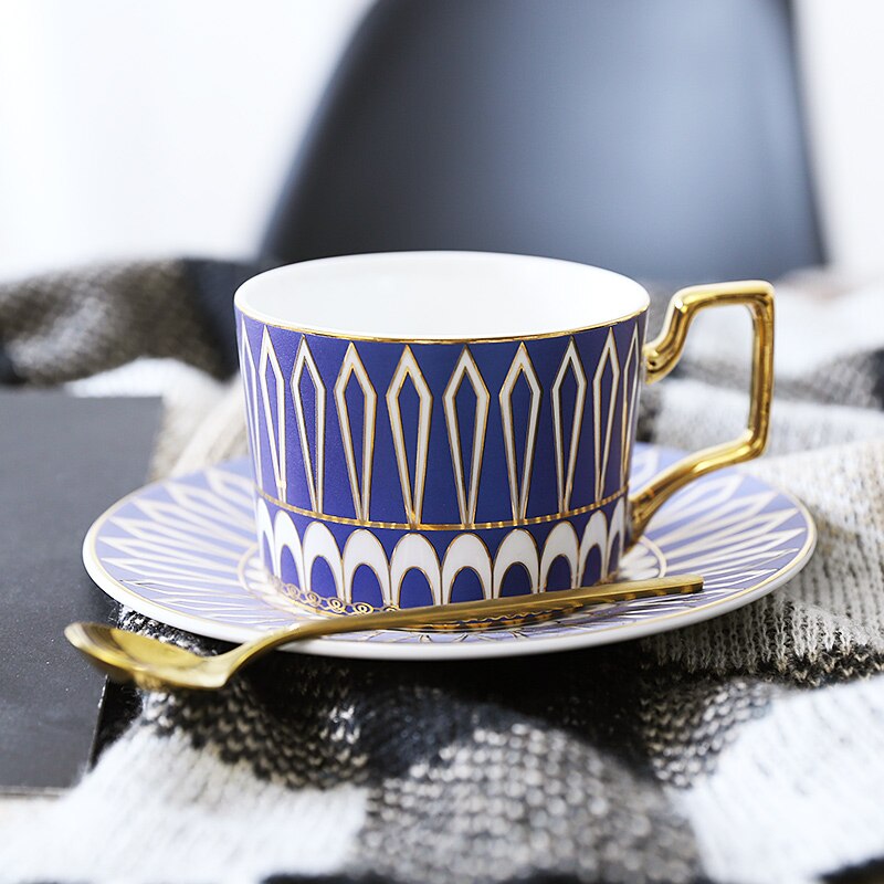 British Luxury Cups / Saucers / Spoons Set