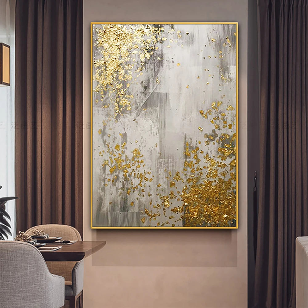 The Golden Gray Oil Painting Handmade