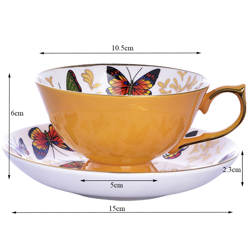 Tasse/Unterteller Set Schmetterling