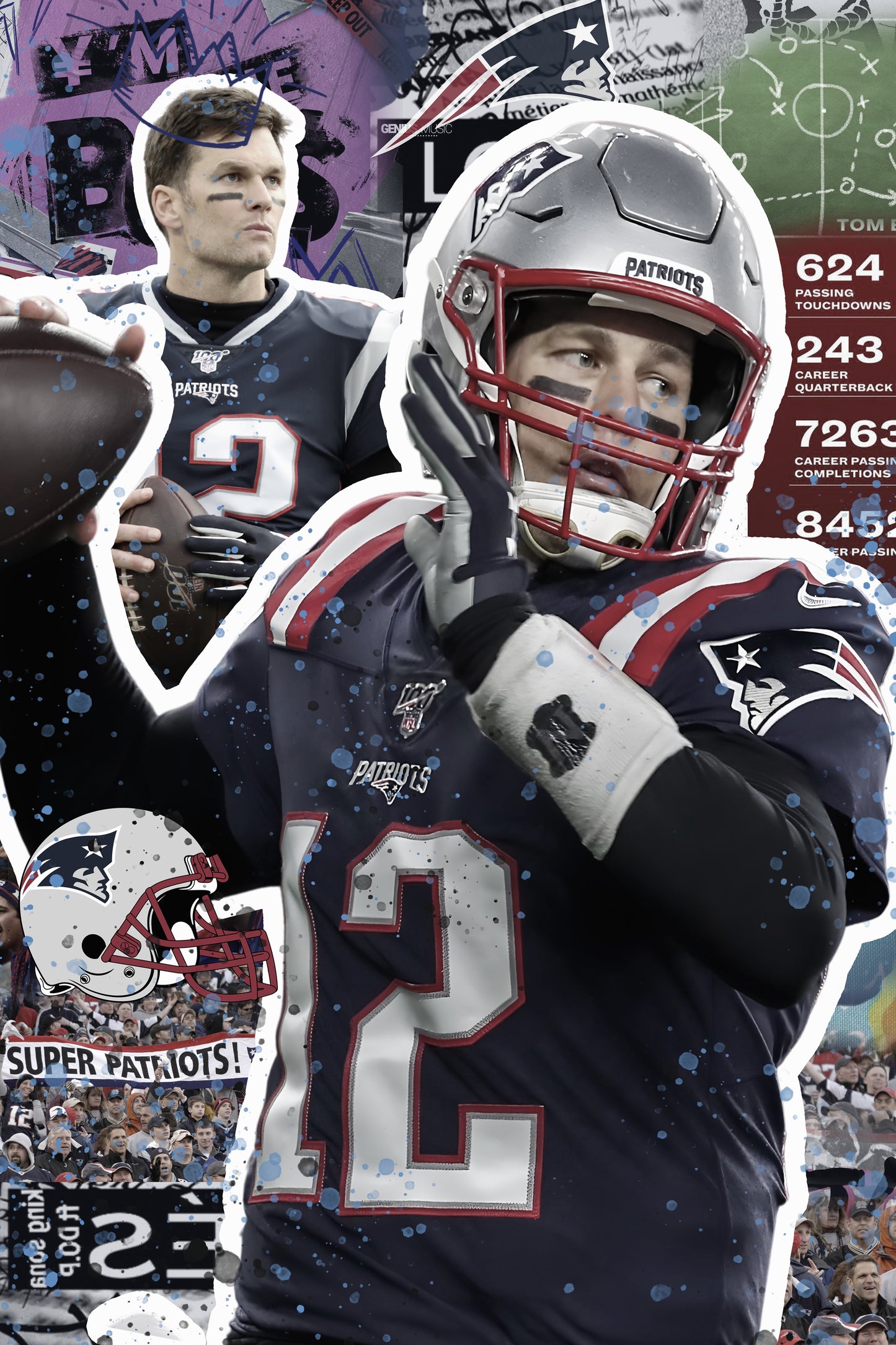 POP ART American Football Brady