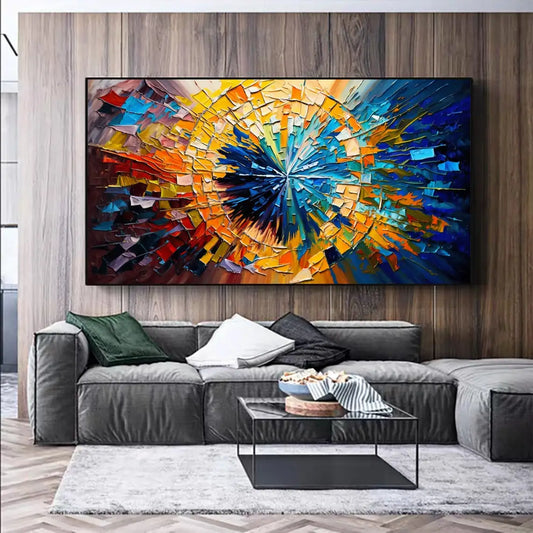 The Colored Circle Oil Painting Handmade