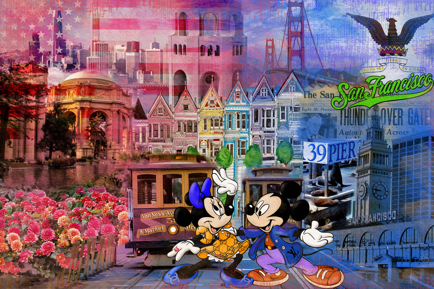 POP ART San Francisco Mickey Love Dancing