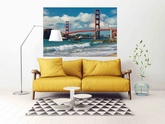 Golden Gate Bridge und Meer Einteilig oder Mehrteilig