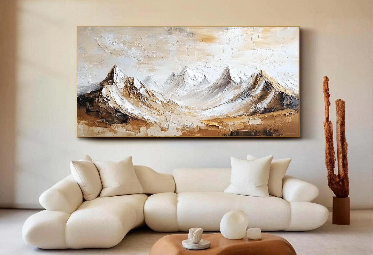 Sea and mountains oil painting handmade