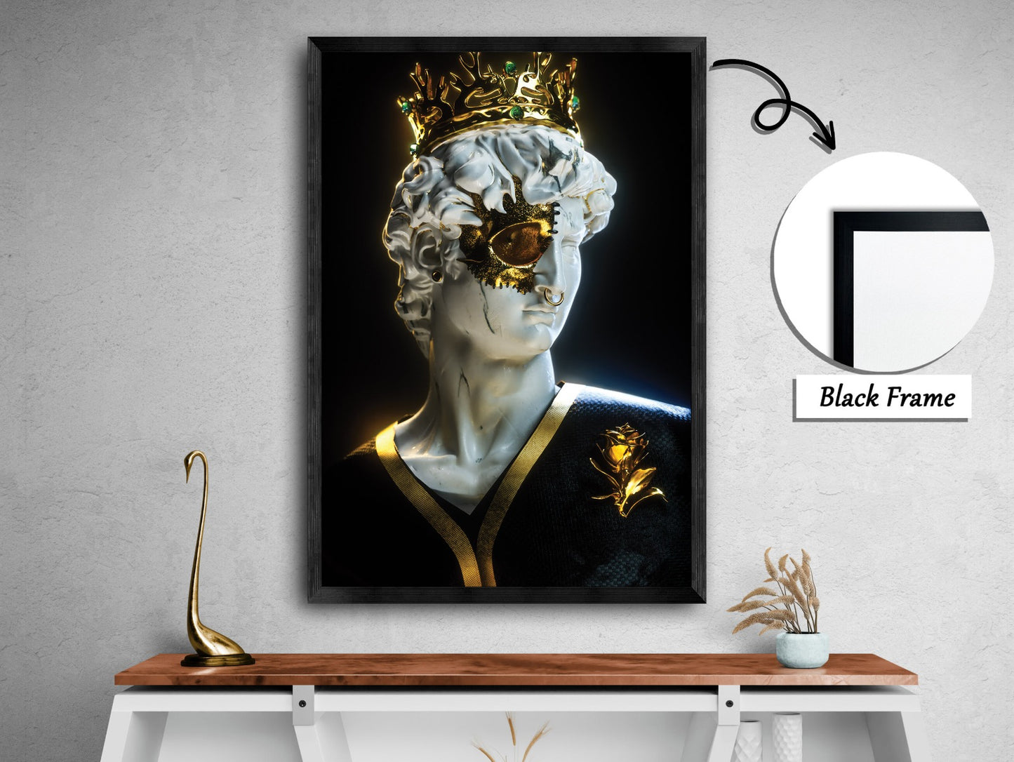 Golden Black King Head