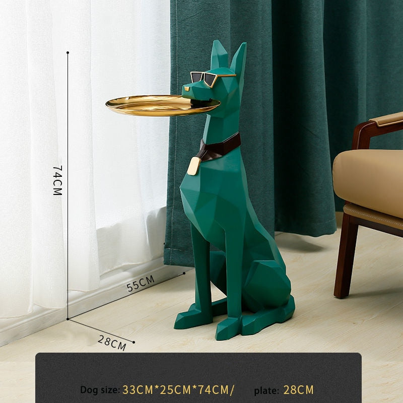 Doberman sculpture table