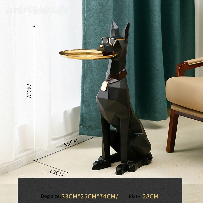 Doberman sculpture table