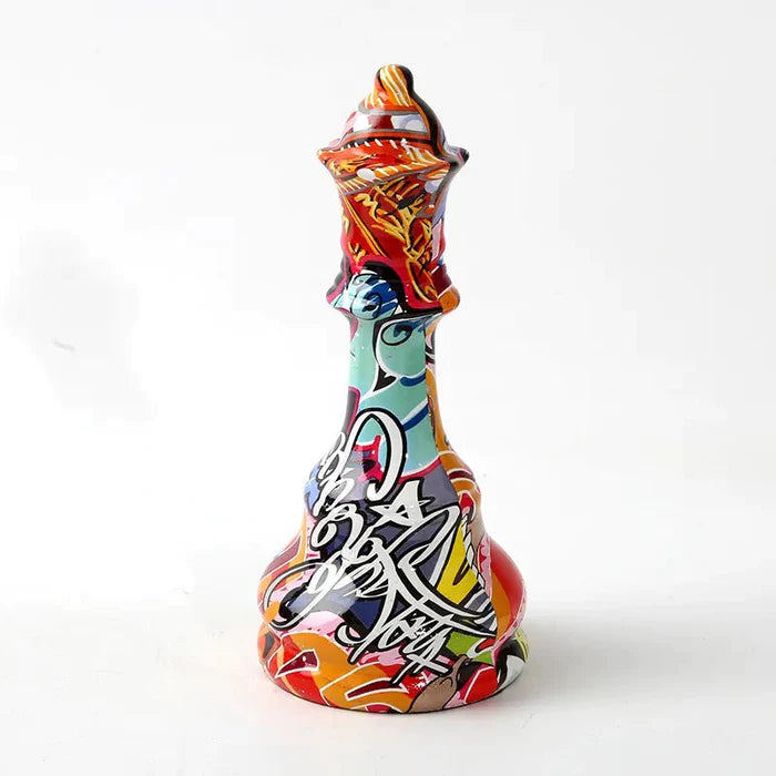 Chessmen graffiti sculpture