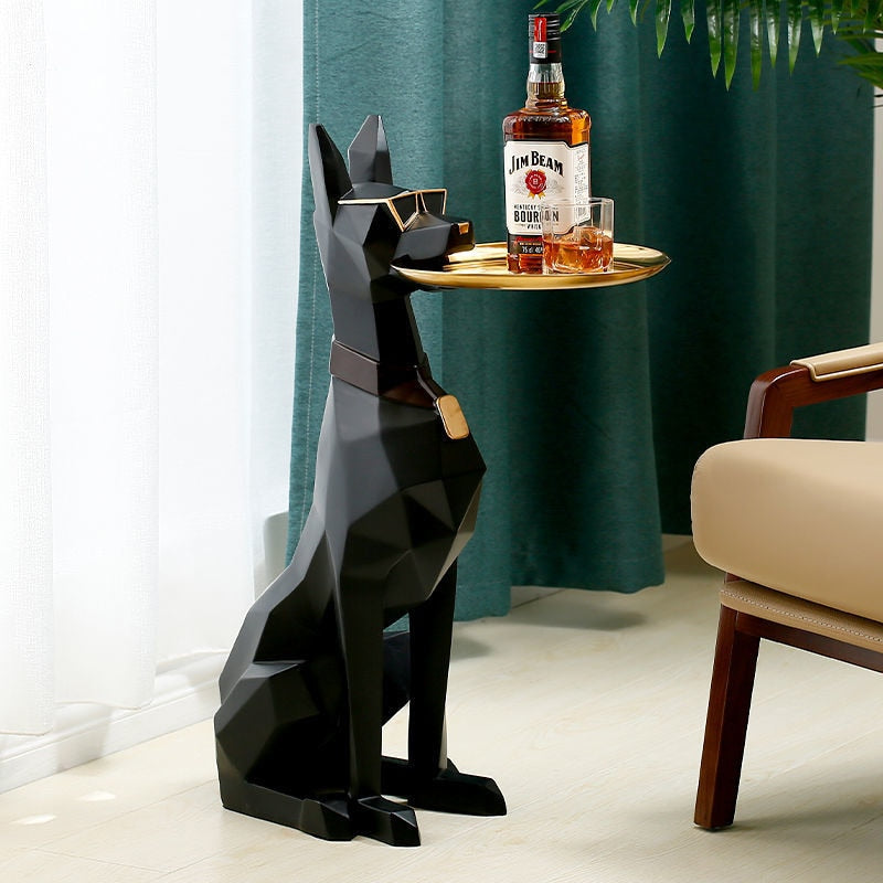 Doberman sculpture table