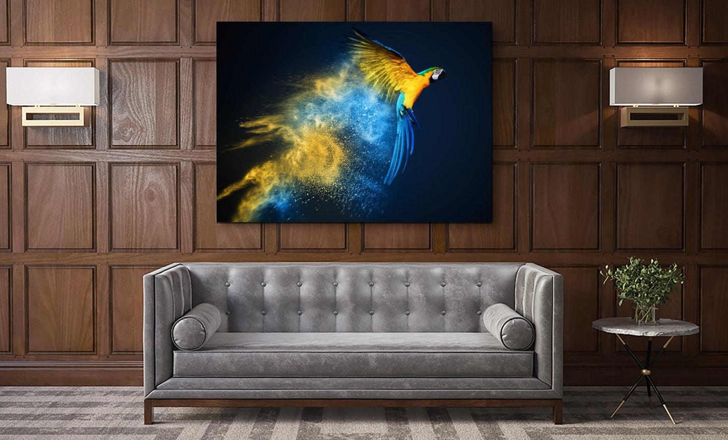 Parrot Art Canvas Handmade