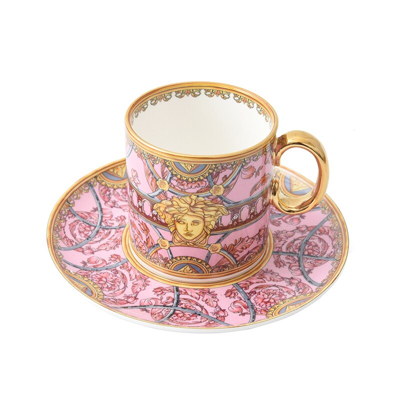 Espresso cup saucer set gold