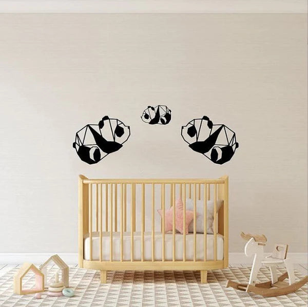 Decorazione da parete in metallo Les Pandas