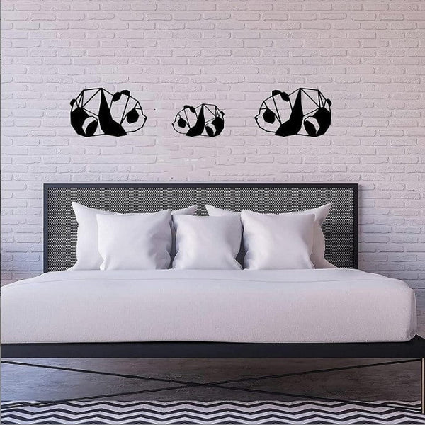 Decorazione da parete in metallo Les Pandas