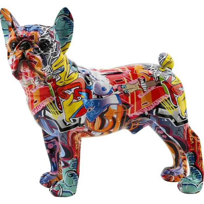 French bulldog graffiti sculpture