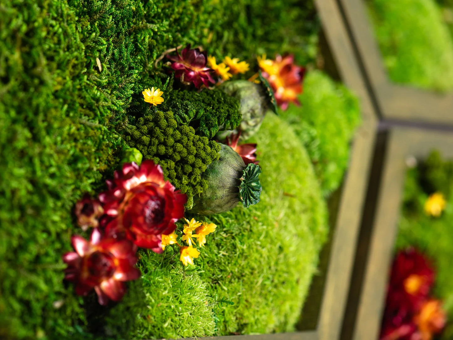 7-piece moss flowers Art by Luxana