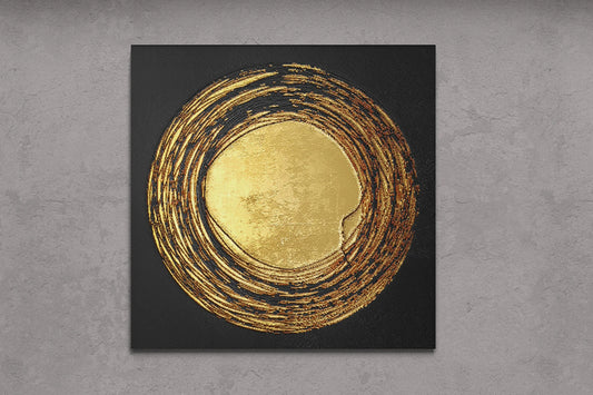 The Golden Circle Canvas Handmade Gold Glitter