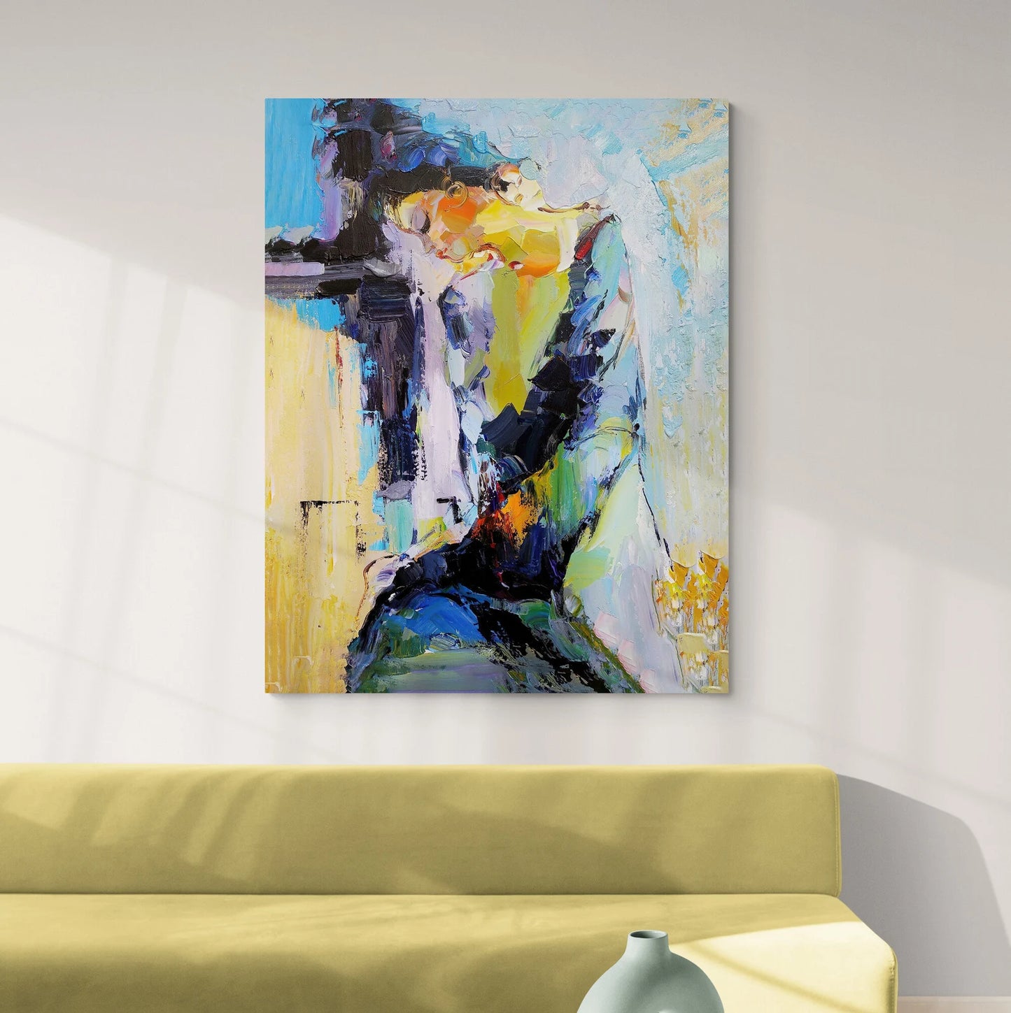 Woman in Blue Canvas