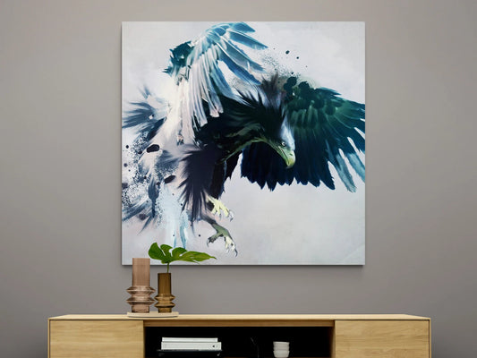 Wild blue eagle canvas