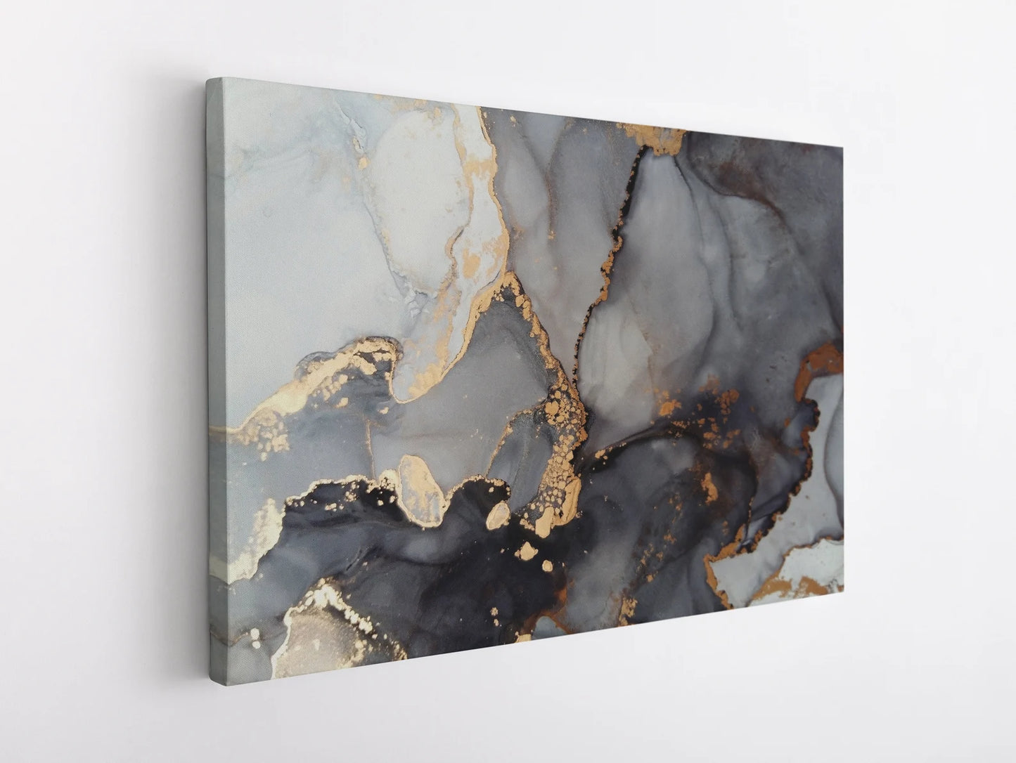 Gold in Gray Marble Canvas