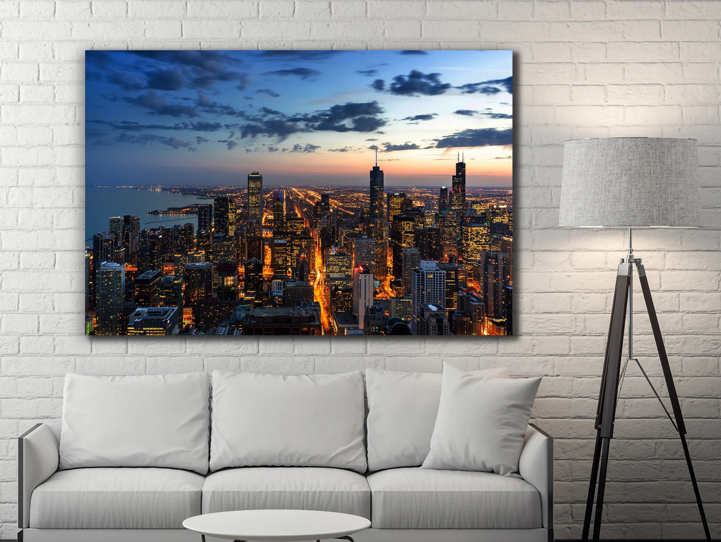 Chicago by Night canvas