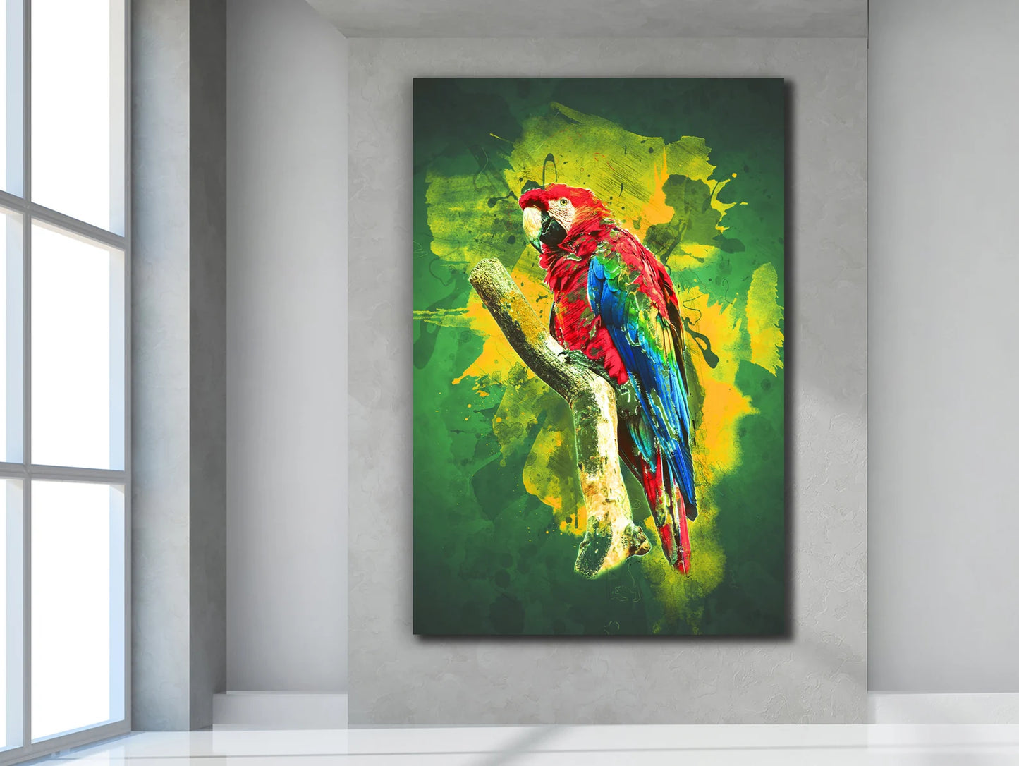 Parrot in the Green Canvas