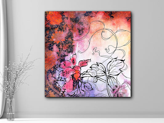 Flowers art canvas