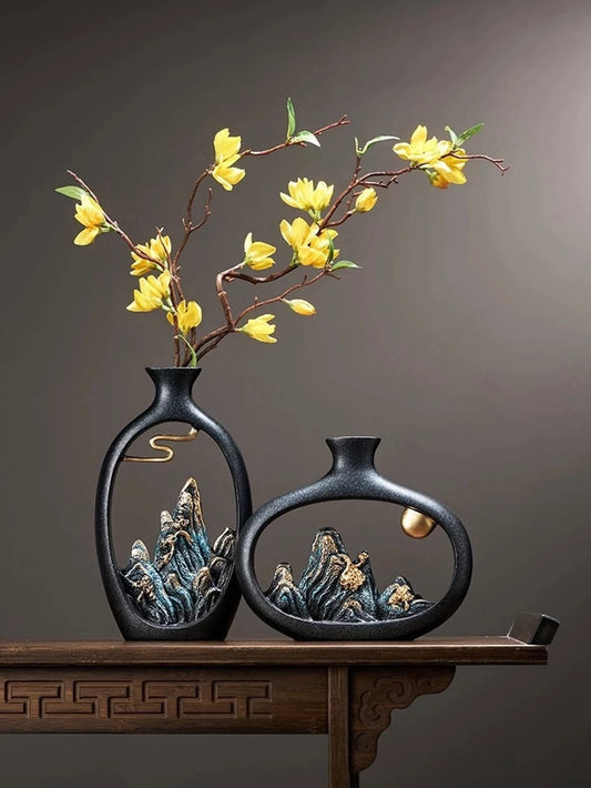 Vase and flowers sculpture