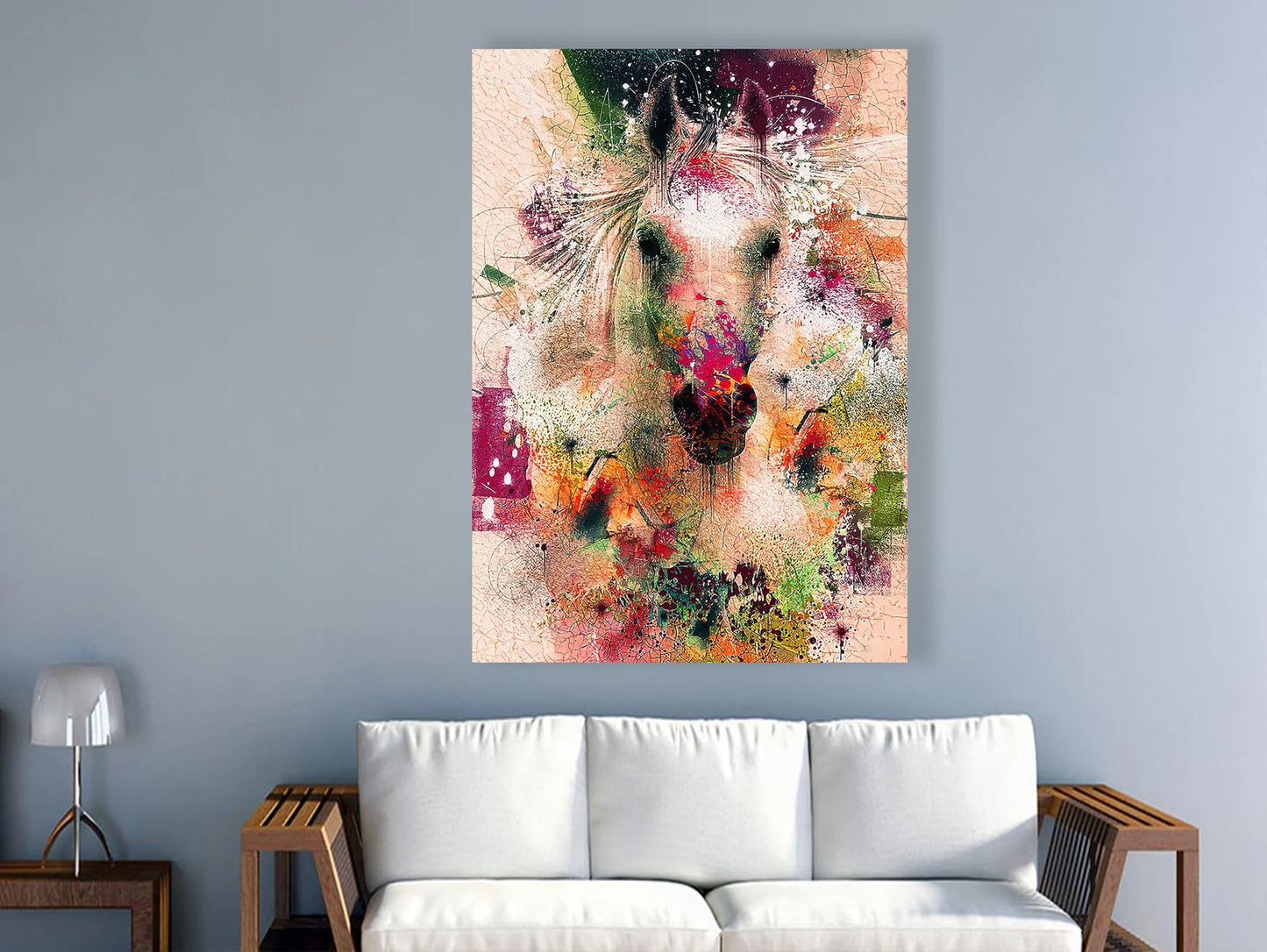 Colorful horse canvas